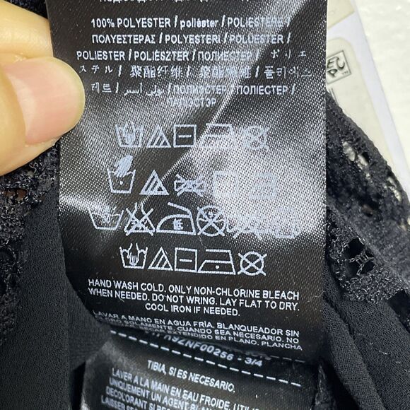 GUESS Women's Sasha Off-The-Shoulder Black top Blouse Lace Size Medium NWT - Picture 5 of 7